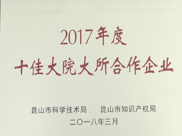 十佳大院大所合作企業(yè)